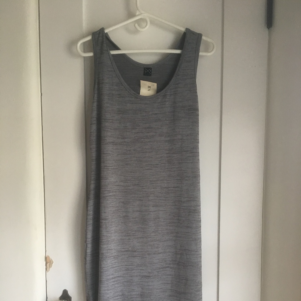 Gray Scoop Neck Tank Dress